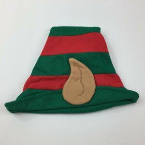 Holiday Time Christmas Elf Hat With Ears Red Green Costume Party